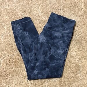 Black tie-dye Lululemon leggings